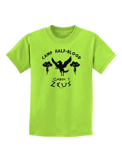 Camp Half Blood Cabin 1 Zeus Childrens T-Shirt-Childrens T-Shirt-TooLoud-Lime-Green-X-Small-Davson Sales