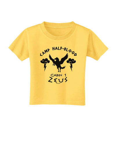 Camp Half Blood Cabin 1 Zeus Toddler T-Shirt-Toddler T-Shirt-TooLoud-Yellow-2T-Davson Sales