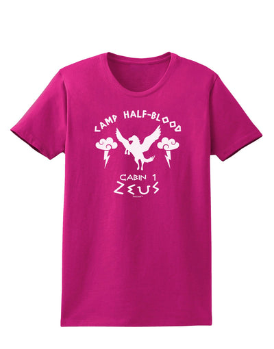 Camp Half Blood Cabin 1 Zeus Womens Dark T-Shirt-TooLoud-Hot-Pink-Small-Davson Sales