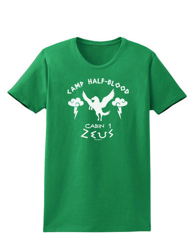 Camp Half Blood Cabin 1 Zeus Womens Dark T-Shirt-TooLoud-Kelly-Green-X-Small-Davson Sales