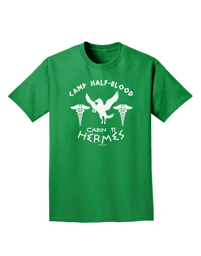 Camp Half Blood Cabin 11 Hermes Adult Dark T-Shirt-Mens T-Shirt-TooLoud-Kelly-Green-Small-Davson Sales