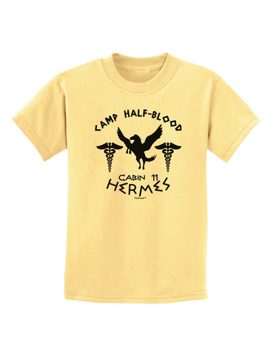 Camp Half Blood Cabin 11 Hermes Childrens T-Shirt-Childrens T-Shirt-TooLoud-Daffodil-Yellow-X-Small-Davson Sales