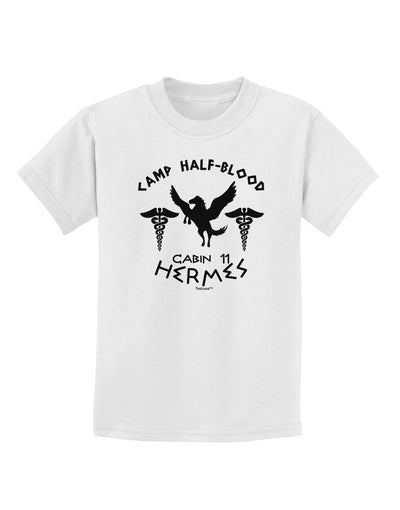 Camp Half Blood Cabin 11 Hermes Childrens T-Shirt-Childrens T-Shirt-TooLoud-White-X-Small-Davson Sales
