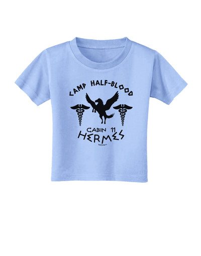 Camp Half Blood Cabin 11 Hermes Toddler T-Shirt-Toddler T-Shirt-TooLoud-Aquatic-Blue-2T-Davson Sales