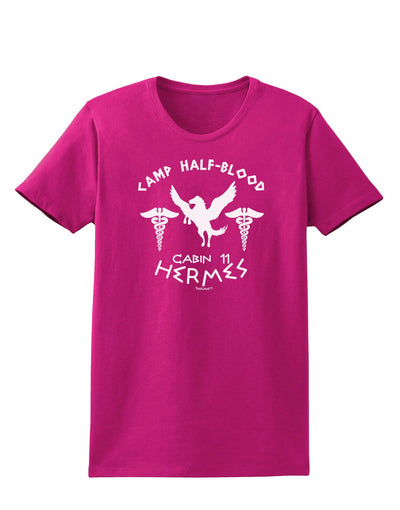 Camp Half Blood Cabin 11 Hermes Womens Dark T-Shirt-TooLoud-Hot-Pink-Small-Davson Sales