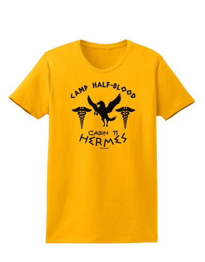 Camp Half Blood Cabin 11 Hermes Womens T-Shirt-Womens T-Shirt-TooLoud-Gold-X-Small-Davson Sales