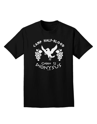 Camp Half Blood Cabin 12 Dionysus Adult Dark T-Shirt-Mens T-Shirt-TooLoud-Black-Small-Davson Sales