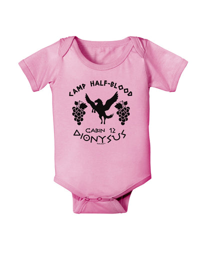 Camp Half Blood Cabin 12 Dionysus Baby Romper Bodysuit by-Baby Romper-TooLoud-Pink-06-Months-Davson Sales