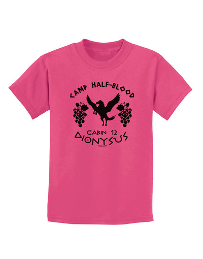 Camp Half Blood Cabin 12 Dionysus Childrens T-Shirt-Childrens T-Shirt-TooLoud-Sangria-X-Small-Davson Sales