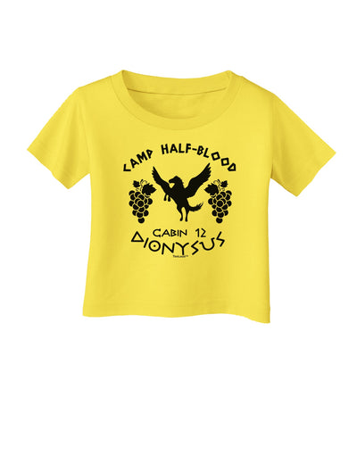 Camp Half Blood Cabin 12 Dionysus Infant T-Shirt-Infant T-Shirt-TooLoud-Yellow-06-Months-Davson Sales