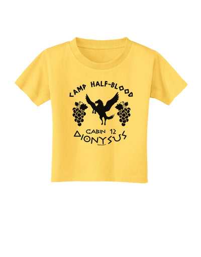 Camp Half Blood Cabin 12 Dionysus Toddler T-Shirt-Toddler T-Shirt-TooLoud-Yellow-2T-Davson Sales