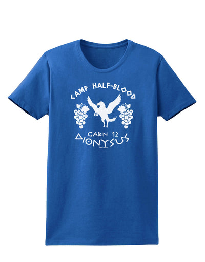 Camp Half Blood Cabin 12 Dionysus Womens Dark T-Shirt-TooLoud-Royal-Blue-X-Small-Davson Sales