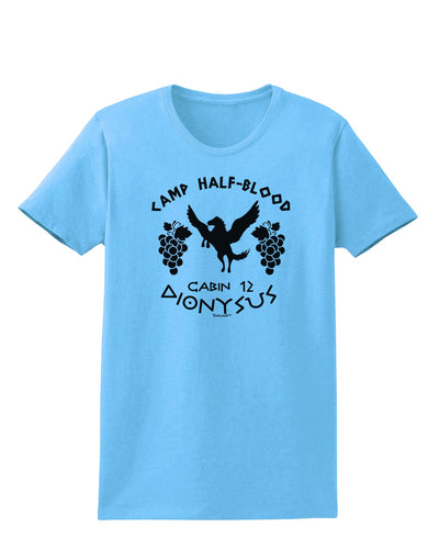 Camp Half Blood Cabin 12 Dionysus Womens T-Shirt-Womens T-Shirt-TooLoud-Aquatic-Blue-X-Small-Davson Sales