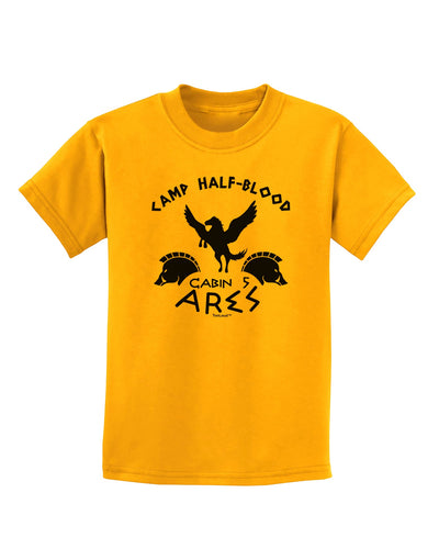 Camp Half Blood Cabin 5 Ares Childrens T-Shirt-Childrens T-Shirt-TooLoud-Gold-X-Small-Davson Sales