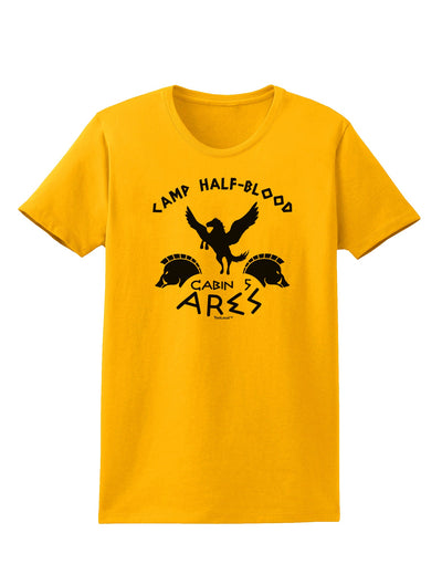 Camp Half Blood Cabin 5 Ares Womens T-Shirt-Womens T-Shirt-TooLoud-Gold-X-Small-Davson Sales