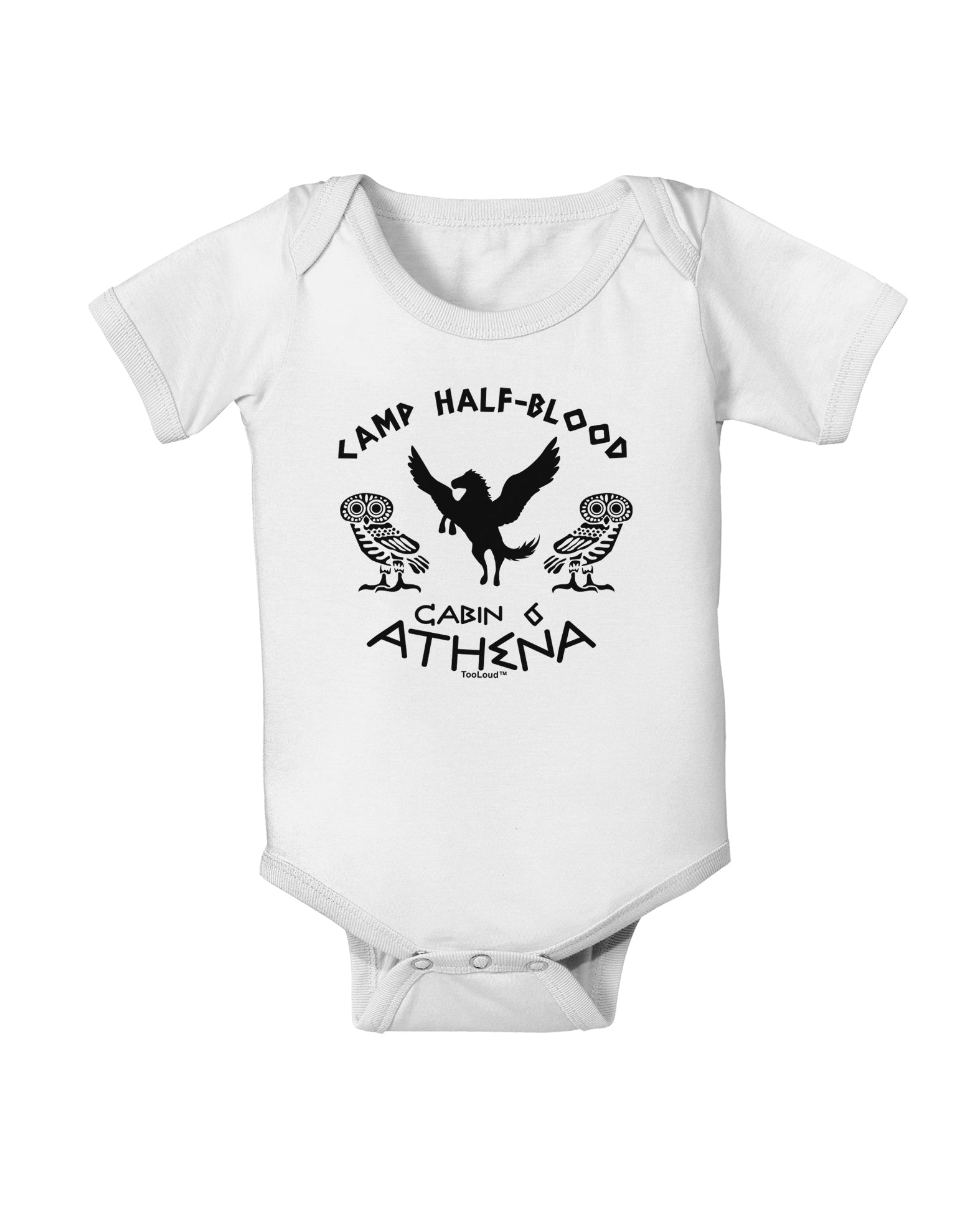 Camp Half Blood Cabin 6 Athena Baby Romper Bodysuit by-Baby Romper-TooLoud-White-06-Months-Davson Sales