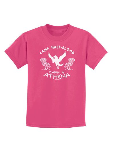 Camp Half Blood Cabin 6 Athena Childrens Dark T-Shirt-Childrens T-Shirt-TooLoud-Sangria-X-Small-Davson Sales