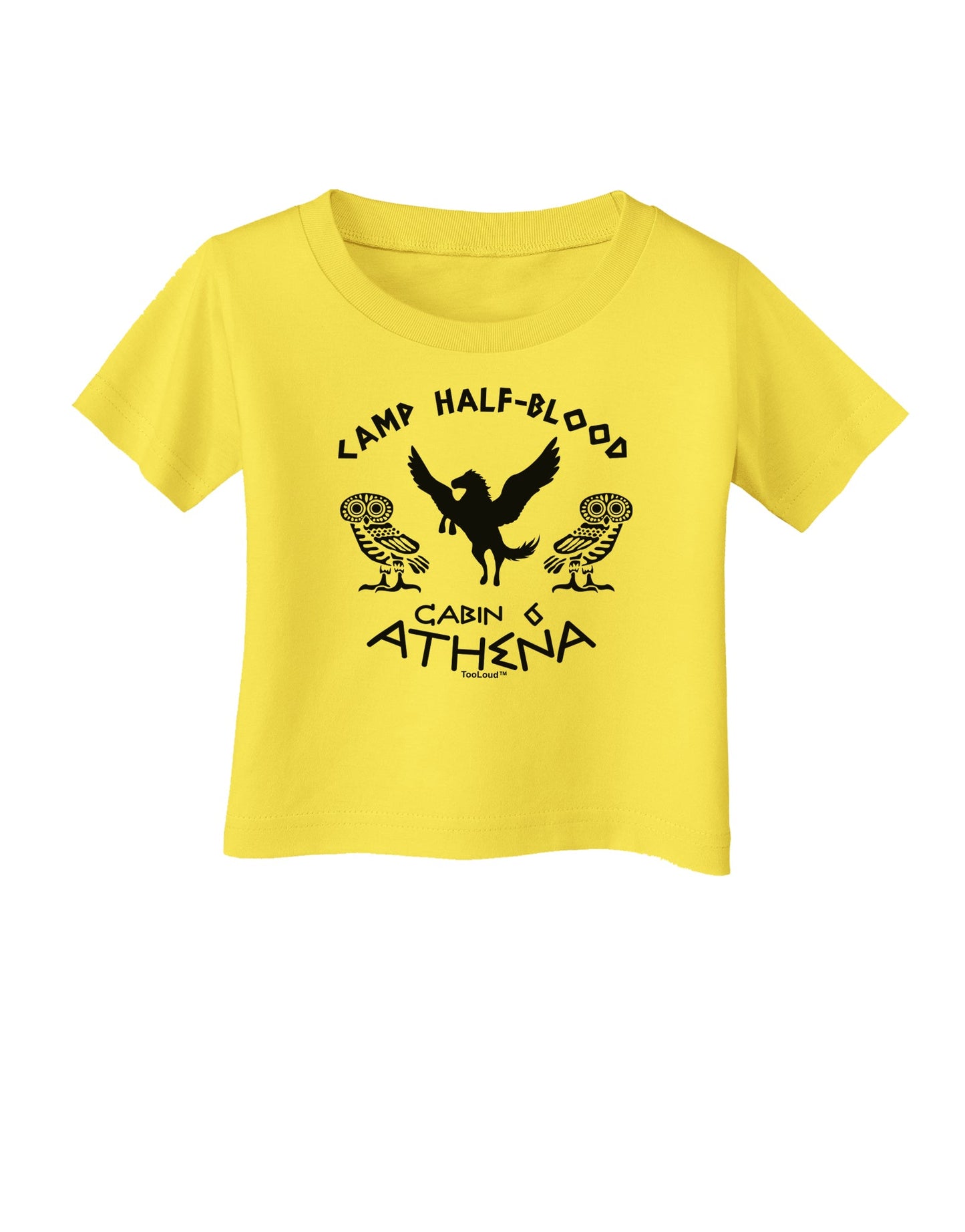 Camp Half Blood Cabin 6 Athena Infant T-Shirt-Infant T-Shirt-TooLoud-Yellow-06-Months-Davson Sales