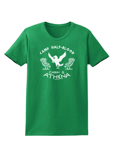 Camp Half Blood Cabin 6 Athena Womens Dark T-Shirt-TooLoud-Kelly-Green-X-Small-Davson Sales