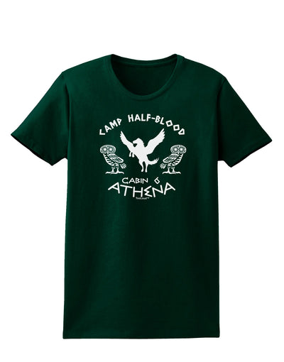 Camp Half Blood Cabin 6 Athena Womens Dark T-Shirt-TooLoud-Forest-Green-Small-Davson Sales