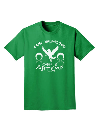 Camp Half Blood Cabin 8 Artemis Adult Dark T-Shirt-Mens T-Shirt-TooLoud-Kelly-Green-Small-Davson Sales