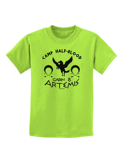 Camp Half Blood Cabin 8 Artemis Childrens T-Shirt-Childrens T-Shirt-TooLoud-Lime-Green-X-Small-Davson Sales