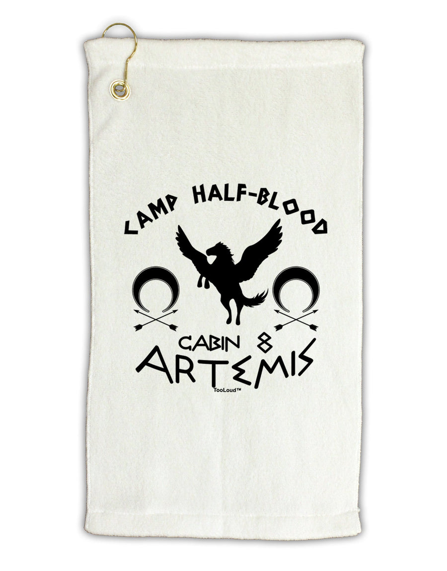 Camp Half Blood Cabin 8 Artemis Micro Terry Gromet Golf Towel 16 x 25 inch by TooLoud-Golf Towel-TooLoud-White-Davson Sales
