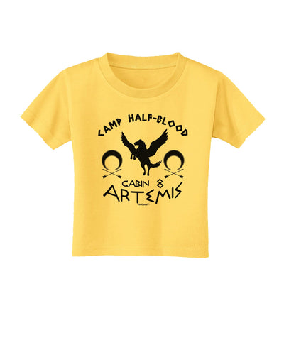 Camp Half Blood Cabin 8 Artemis Toddler T-Shirt-Toddler T-Shirt-TooLoud-Yellow-2T-Davson Sales