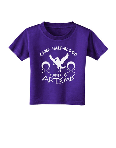 Camp Half Blood Cabin 8 Artemis Toddler T-Shirt Dark-Toddler T-Shirt-TooLoud-Purple-2T-Davson Sales