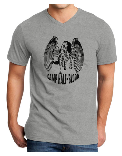 Camp Half-Blood Pegasus Adult V-Neck T-shirt-Mens T-Shirt-TooLoud-HeatherGray-Small-Davson Sales