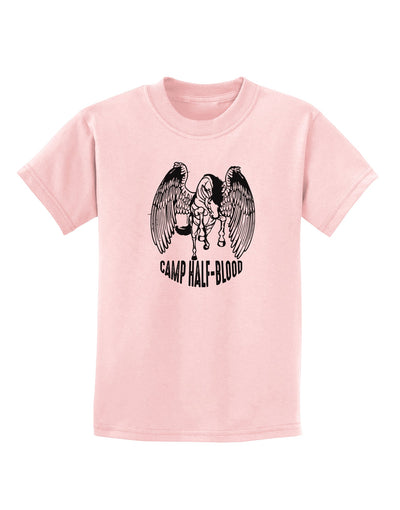 Camp Half-Blood Pegasus Childrens T-Shirt Pale Pink XL Tooloud