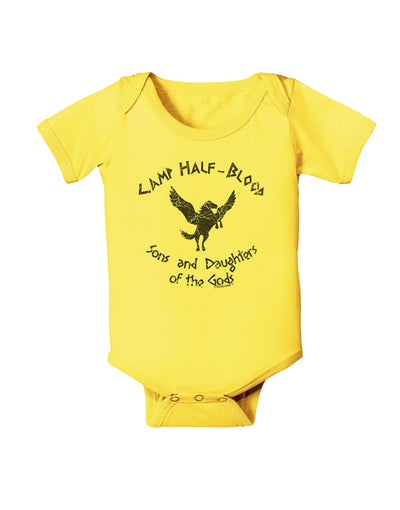 Camp Half-Blood Sons and Daughters Baby Romper Bodysuit-Baby Romper-TooLoud-Yellow-06-Months-Davson Sales