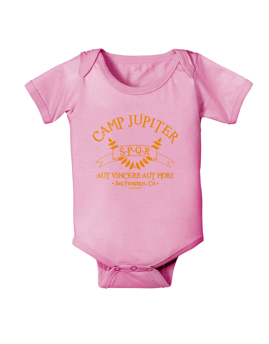 Camp Jupiter - SPQR Banner - Gold Baby Romper Bodysuit by TooLoud-Baby Romper-TooLoud-White-06-Months-Davson Sales