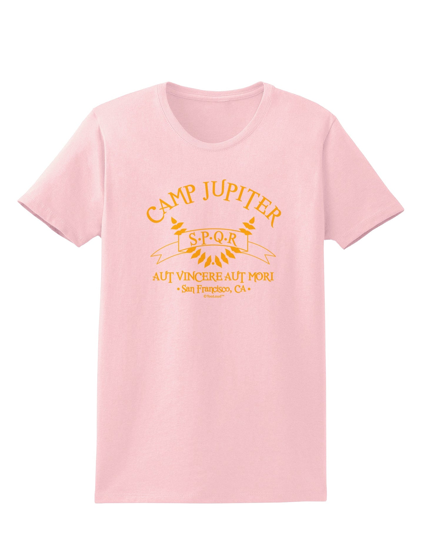 Camp Jupiter - SPQR Banner - Gold Womens T-Shirt by TooLoud-Womens T-Shirt-TooLoud-PalePink-X-Small-Davson Sales