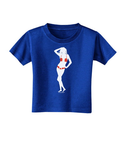 Canadian Flag Bikini Shadow Toddler T-Shirt Dark by TooLoud-Toddler T-Shirt-TooLoud-Royal-Blue-2T-Davson Sales