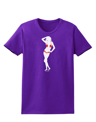 Canadian Flag Bikini Shadow Womens Dark T-Shirt by TooLoud-Womens T-Shirt-TooLoud-Purple-X-Small-Davson Sales