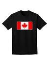 Canadian Flag Maple Leaf Colors Adult Dark T-Shirt-Mens T-Shirt-TooLoud-Black-Small-Davson Sales