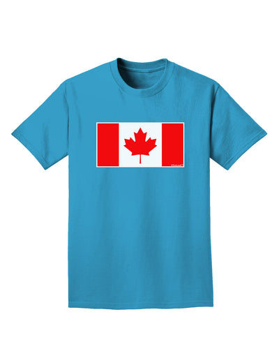 Canadian Flag Maple Leaf Colors Adult Dark T-Shirt-Mens T-Shirt-TooLoud-Turquoise-Small-Davson Sales