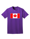 Canadian Flag Maple Leaf Colors Adult Dark T-Shirt-Mens T-Shirt-TooLoud-Purple-Small-Davson Sales