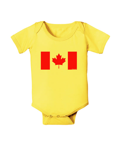 Canadian Flag Maple Leaf Colors Baby Romper Bodysuit-Baby Romper-TooLoud-Yellow-06-Months-Davson Sales