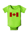 Canadian Flag Maple Leaf Colors Baby Romper Bodysuit-Baby Romper-TooLoud-Lime-Green-06-Months-Davson Sales