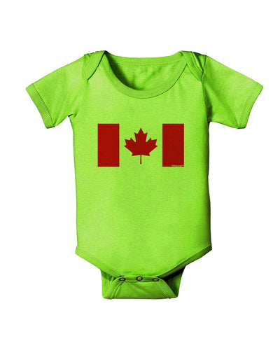 Canadian Flag Maple Leaf Colors Baby Romper Bodysuit-Baby Romper-TooLoud-Lime-Green-06-Months-Davson Sales