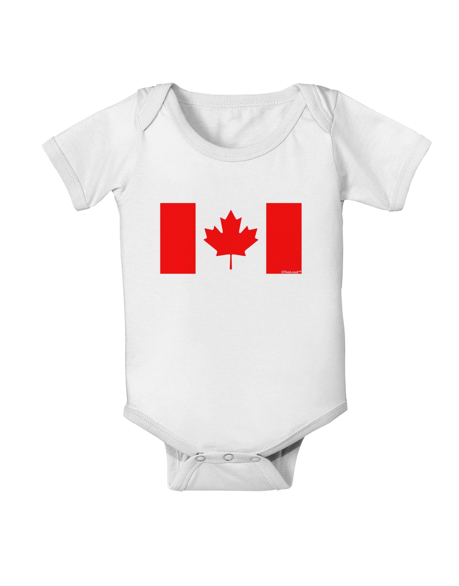 Canadian Flag Maple Leaf Colors Baby Romper Bodysuit-Baby Romper-TooLoud-White-06-Months-Davson Sales