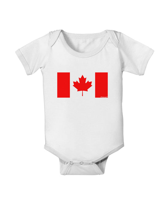Canadian Flag Maple Leaf Colors Baby Romper Bodysuit-Baby Romper-TooLoud-White-06-Months-Davson Sales