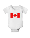 Canadian Flag Maple Leaf Colors Baby Romper Bodysuit-Baby Romper-TooLoud-White-06-Months-Davson Sales