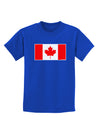 Canadian Flag Maple Leaf Colors Childrens Dark T-Shirt-Childrens T-Shirt-TooLoud-Royal-Blue-X-Small-Davson Sales