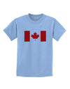 Canadian Flag Maple Leaf Colors Childrens T-Shirt-Childrens T-Shirt-TooLoud-Light-Blue-X-Small-Davson Sales