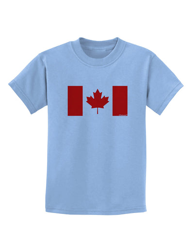 Canadian Flag Maple Leaf Colors Childrens T-Shirt-Childrens T-Shirt-TooLoud-Light-Blue-X-Small-Davson Sales