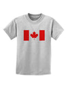 Canadian Flag Maple Leaf Colors Childrens T-Shirt-Childrens T-Shirt-TooLoud-AshGray-X-Small-Davson Sales