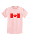 Canadian Flag Maple Leaf Colors Childrens T-Shirt-Childrens T-Shirt-TooLoud-PalePink-X-Small-Davson Sales